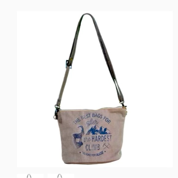 Brown canvas shoulder bag. - Picture 1 of 1